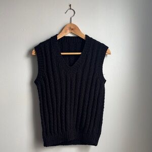Vintage cable knit vest